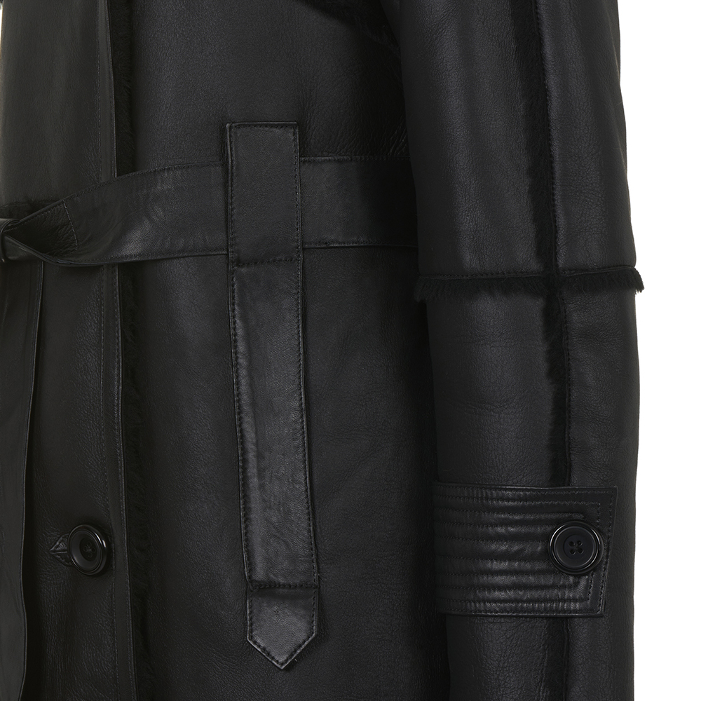 Oversized Shearling Coat Black on Black – FARAH KIMIA