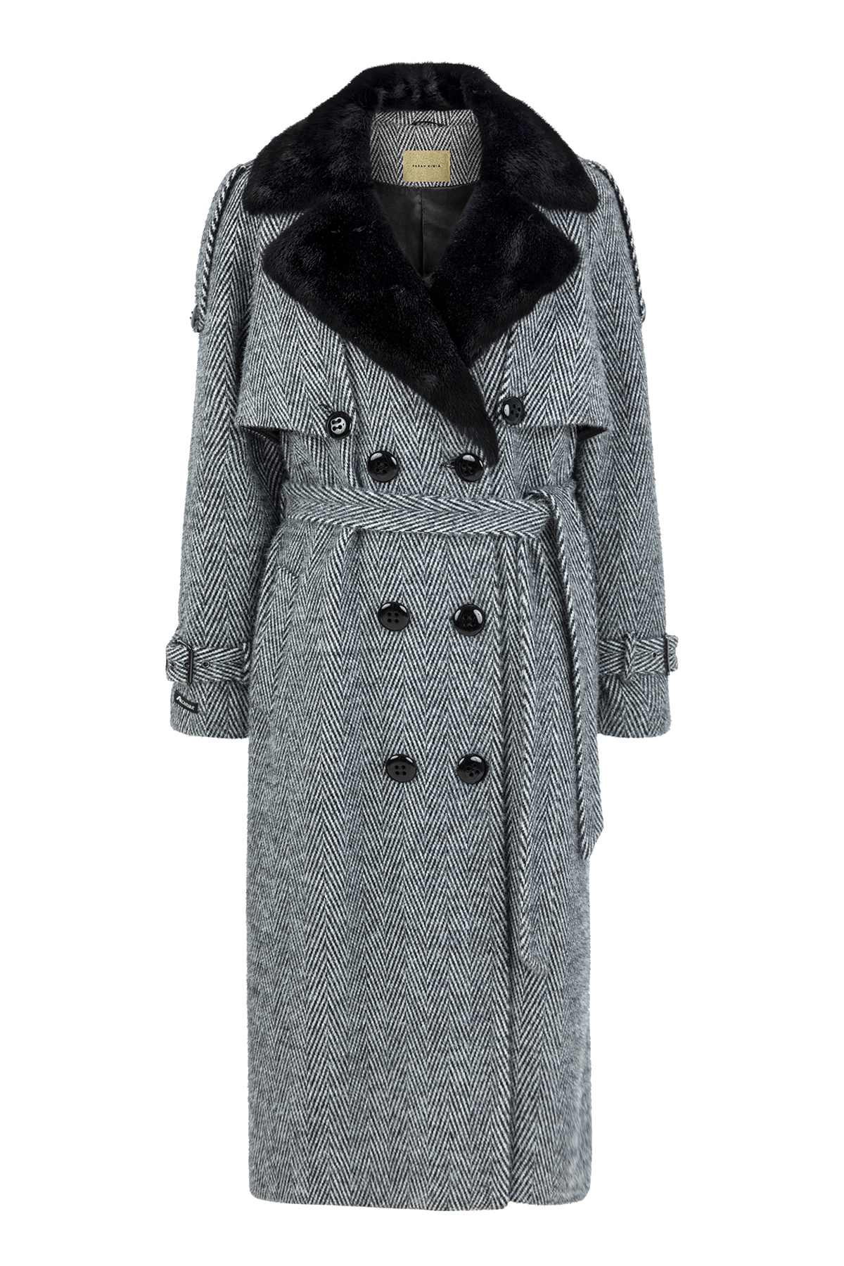 Wool trench coat with removable collar – FARAH KIMIA